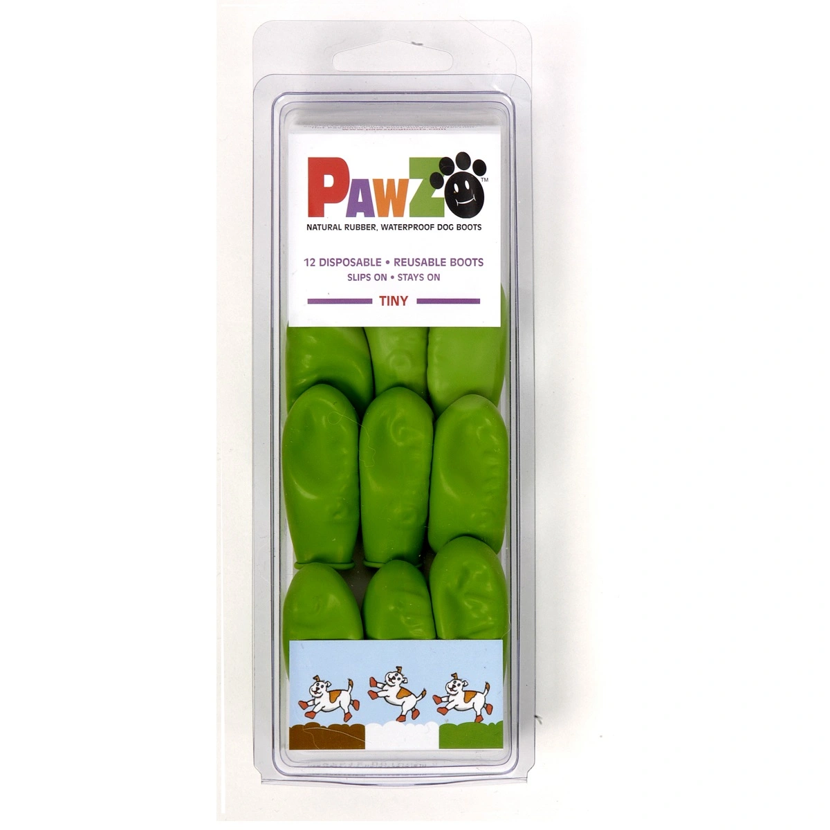 Pawz hundesko Tiny 2,5 cm lysegrøn